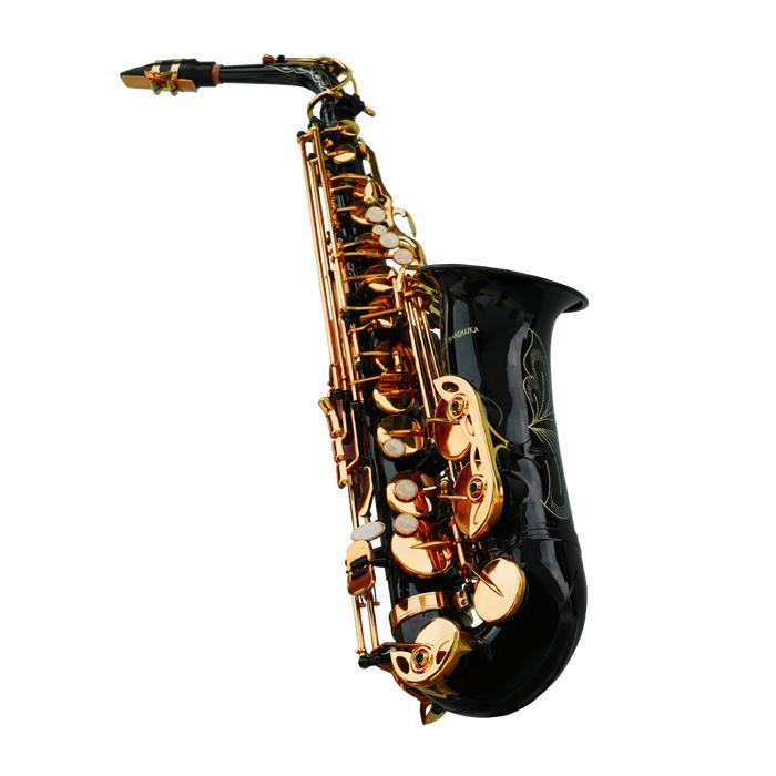 Alto Saxophone Brass Black Gold Original Mandalika Fullset