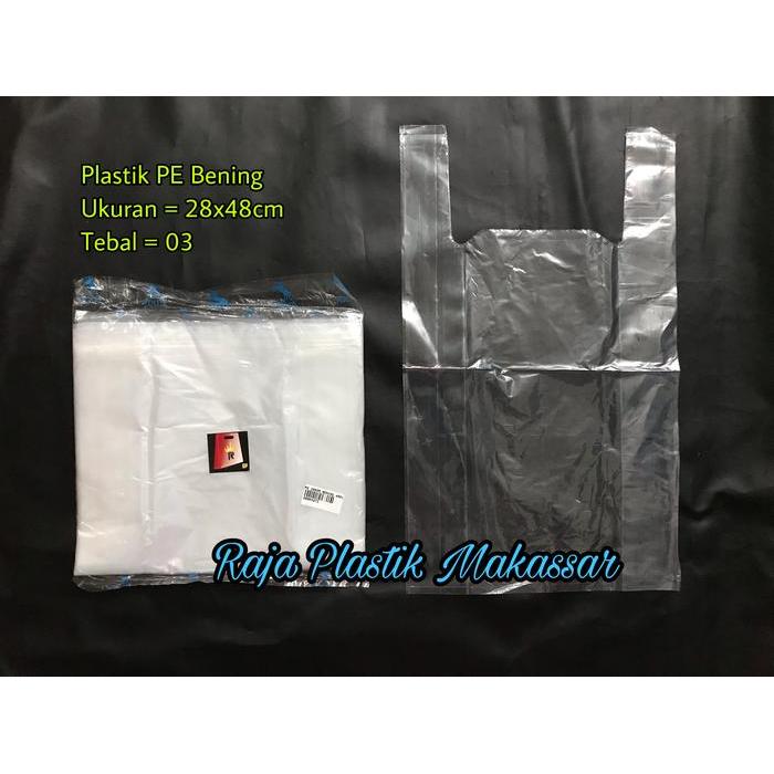 Kantong Plastik Bening / Kantong Plastik PE Bening ukuran 28