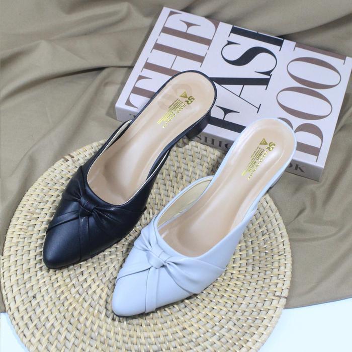 SR Sandal Heels Wanita BARBARA Sepatu Flat Wanita Hak 5CM antiselip wanita fashion sandal & sandal
