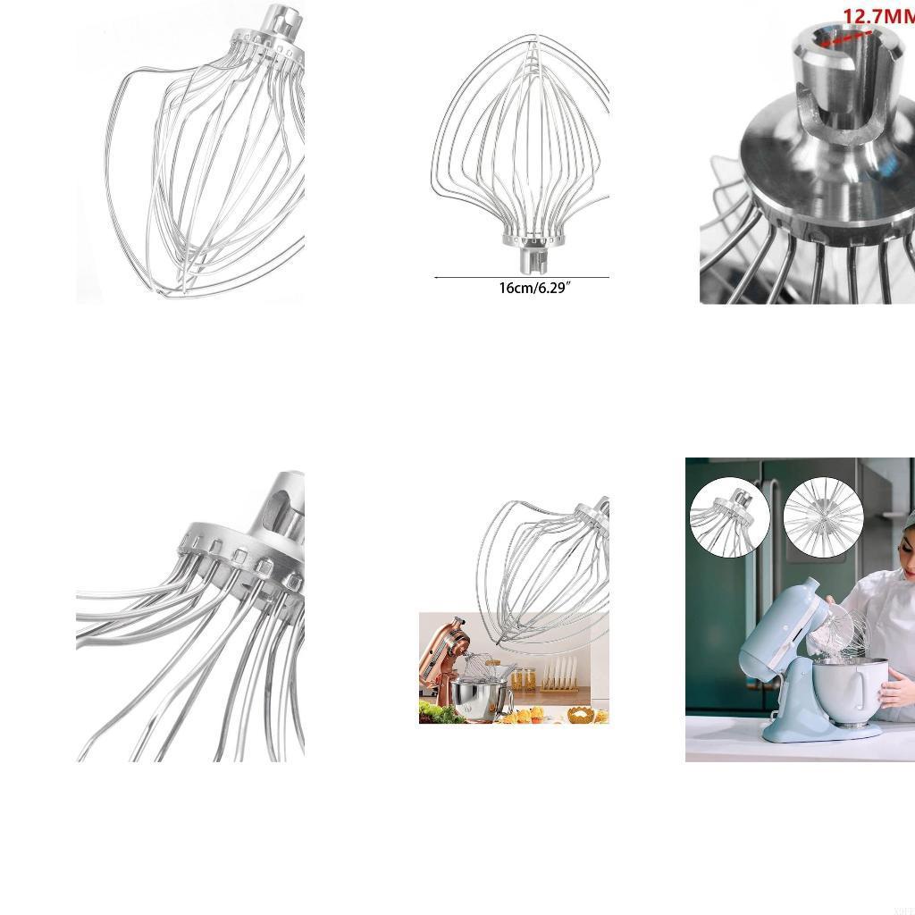 Wire Whip Attachment Compatible For Stand Mixer Stainless Steel 7Qt Ksm8990Dp Kms7586Pca Ksm7589Pfp