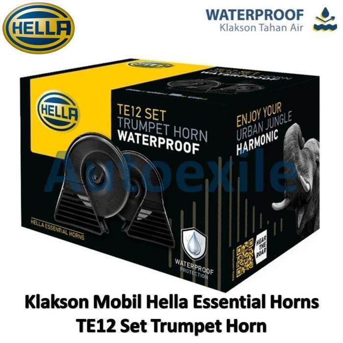 DISKON Hella Essential Horns TE12 Set Trumpet Horn Klakson Keong Mobil Wateroof Germany READY STOCK