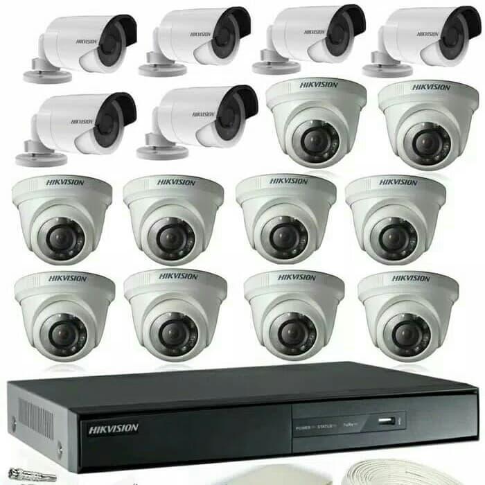 Paket Cctv 16 Chanel Full Set Hikvision 2Mp /Full Hd 1080P Lengkap