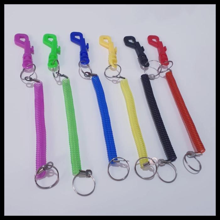 GANTUNGAN KUNCI PANJANG/GANTUNGAN KUNCI TALI KARET PANJANG SPIRAL