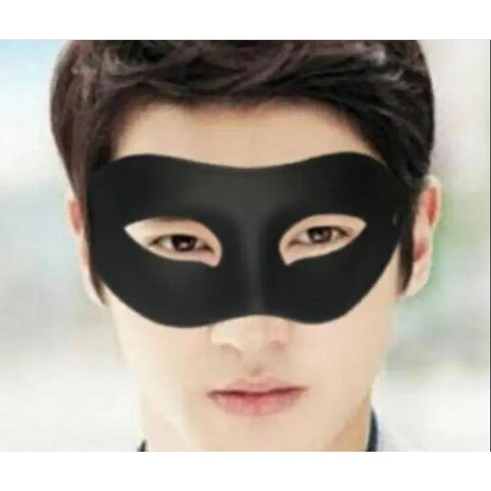 TOPENG PESATA HITAM TOPENG ZORRO PARTY PRIA TOPENG HITAM POLOS JAKARTA