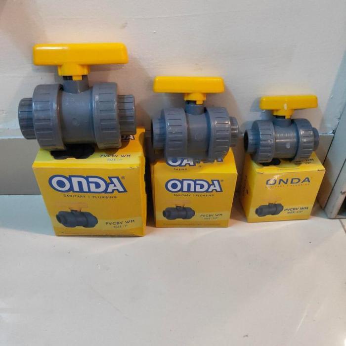 tukangbanget- Stop Kran Water Mur Onda Pvcbc Wm 1/2" Inch Pvc Ball Valve Watermur