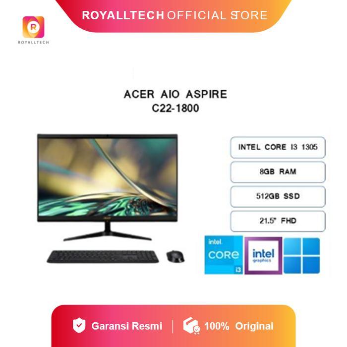 ACER AIO Aspire C22 i3 1305 8GB 512GB W11 OHS 22" FHD - PC AIO ALL IN ONE - KOMPUTER - PC READY