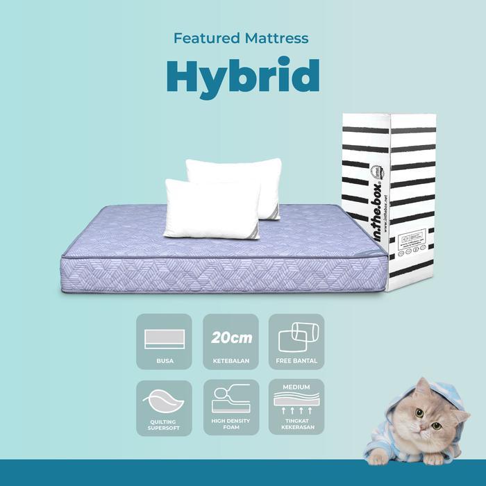 Kasur Busa In The Box Hybrid Ukuran 120X200 (Full) Free Bantal