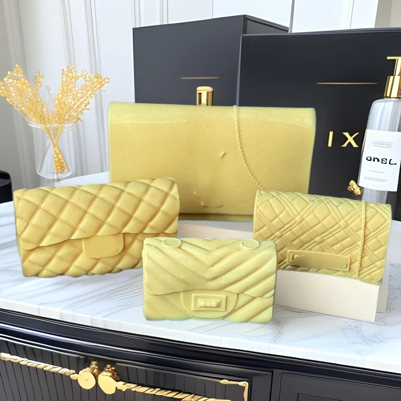 Brand Bag Aromatherapy Silicone Candle MoldDIYCake Chocolate Mold Home Decoration Ornament