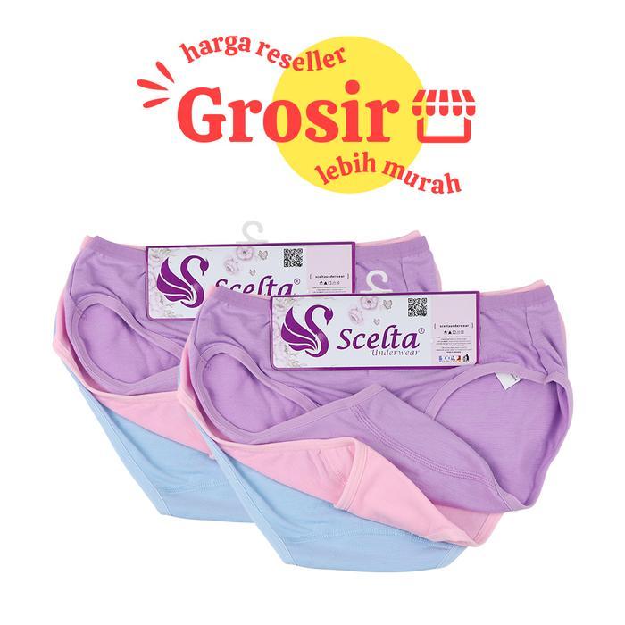 Scelta - Grosir 1 Lusin Celana Dalam Wanita Basic Panty Lusinan Harga Reseller Cd Sc 421 Mini