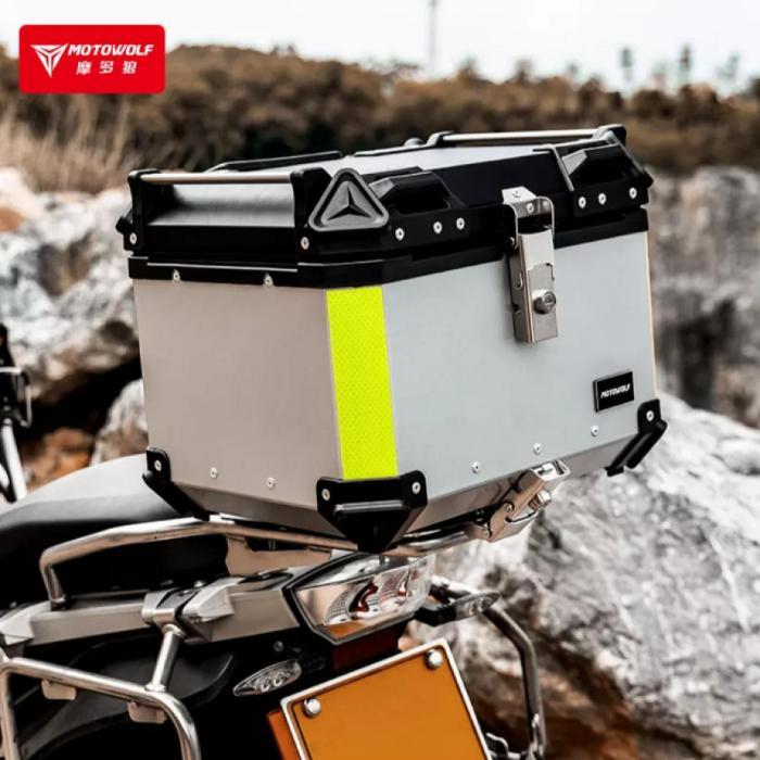 Box Motor Touring Motowolf Tail Top Box Almunium Alloy Case Pannier