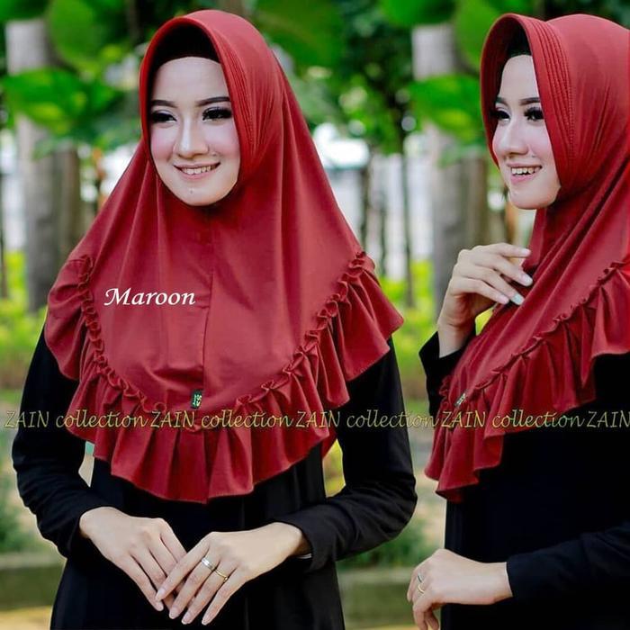 New- HIJAB REMPEL MADU / BERGO INSTAN PET / KERUDUNG JERSEY REMPEL KRIWIL