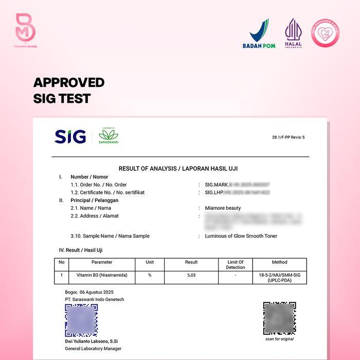 gas NV X MIAMORE [1 SET] MIAMORE SKINCARE LUMINOS OF GLOW WITH NIACINAMIDE 5% Mencerahkan Perawatan