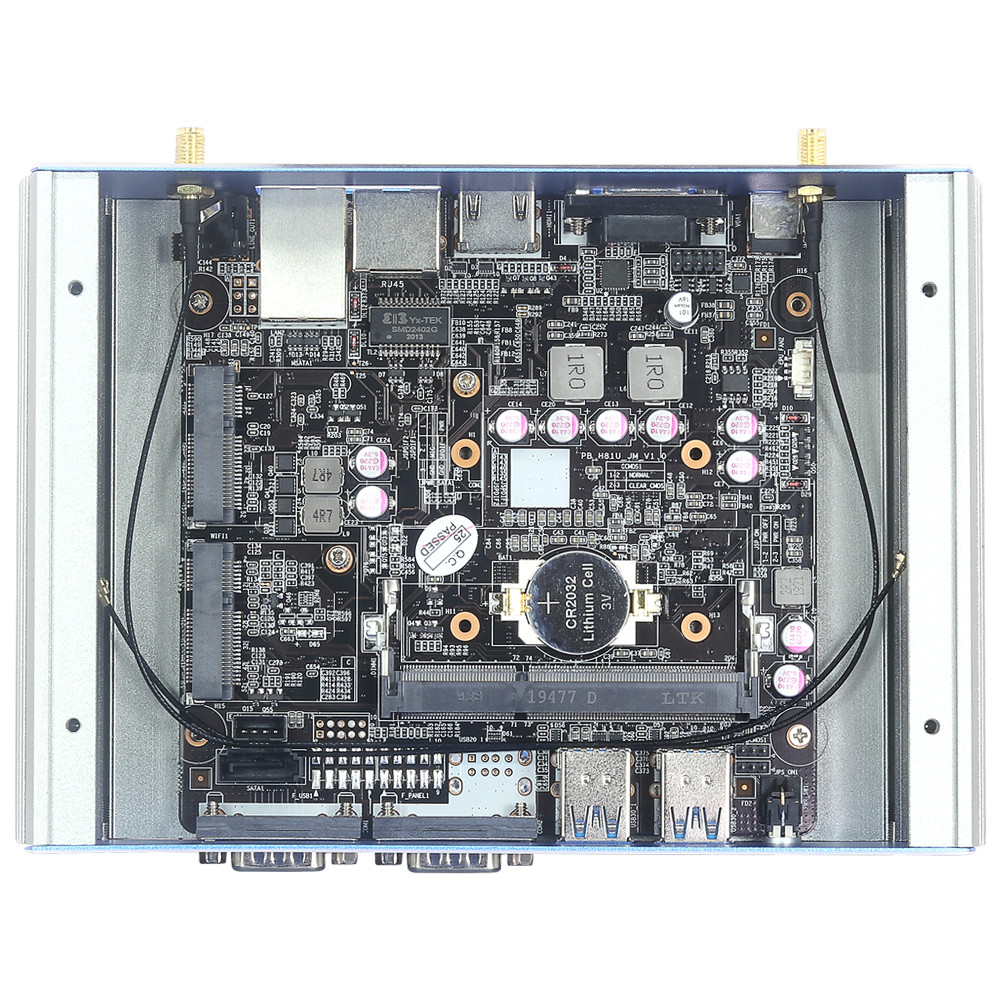 Mini Pc Fanless Dual Lan Core I5 5200U I3 5005U Celeron 2955U 2*Com