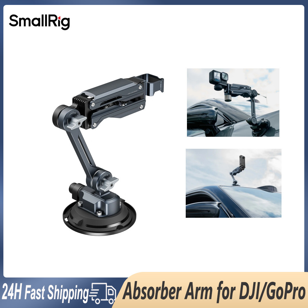 Smallrig Car Shooting Shock Absorbing Suction Cup Mount For Dji Osmo Pocket 3 Gopro Hero13 Insta360
