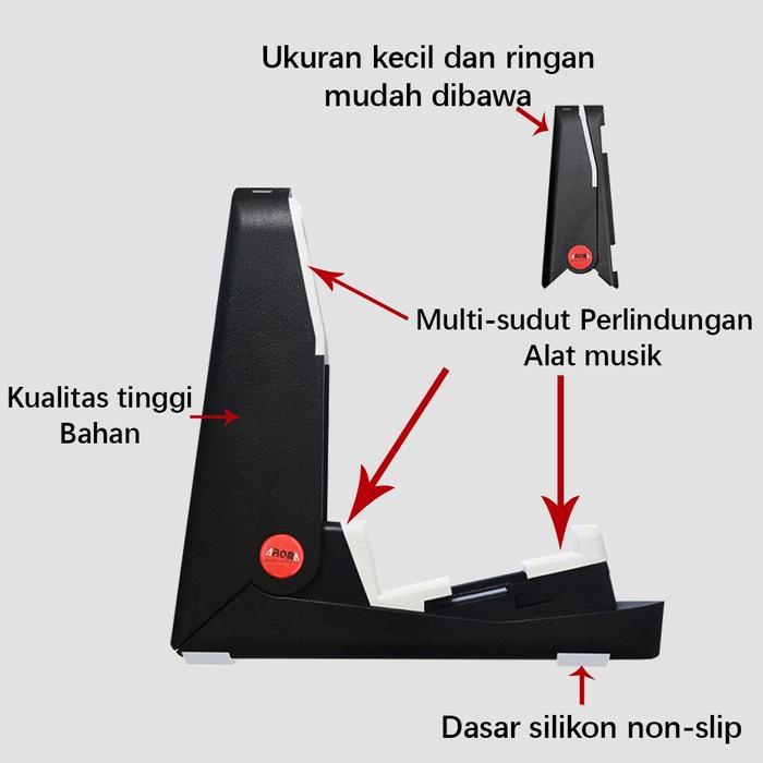 AROMA FOLDABLE SMALL UKULELE GITAR STAND ALSO SUPPORT VIOLIN FIDDLE MANDOLIN 2 SIZES AVAILABLE