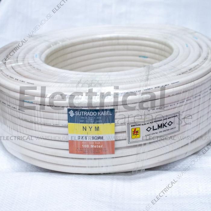 TRIKTRIK- Kabel Listrik Nym 2X6Mm2 Sutrado (2X6Mm 2X6Mm 2X6 Mm 2 X 6 Mm2)