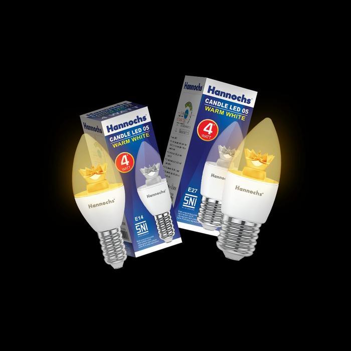 New- Hannochs Lampu Led Candle 05 E14 4Watt / Lampu Lilin Hanochs E14 4W LED 05