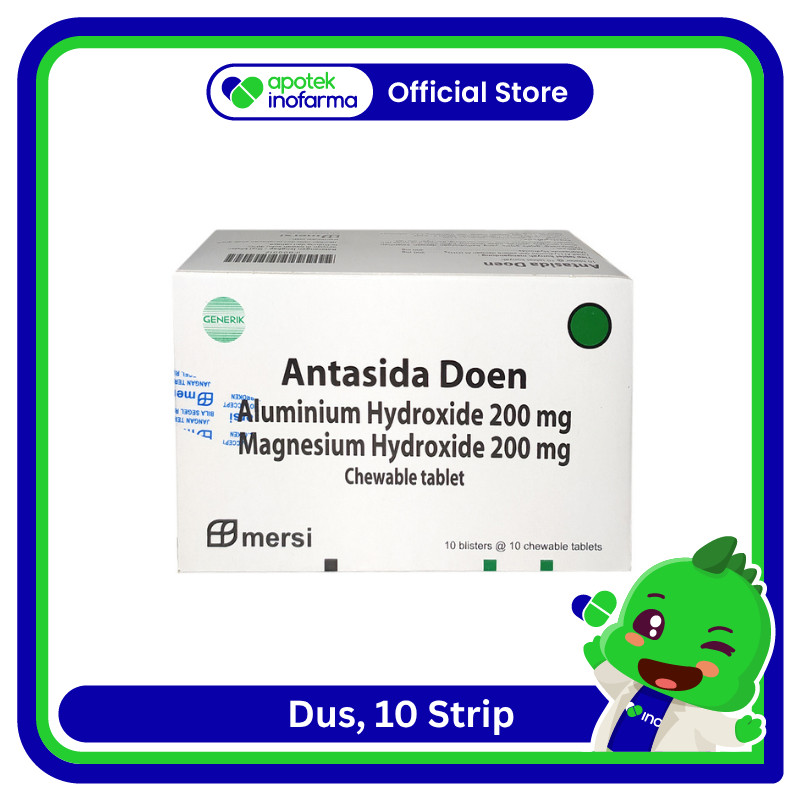 Antasida Doen Mersi Tablet 200/200 Mg 1 Blister (10)