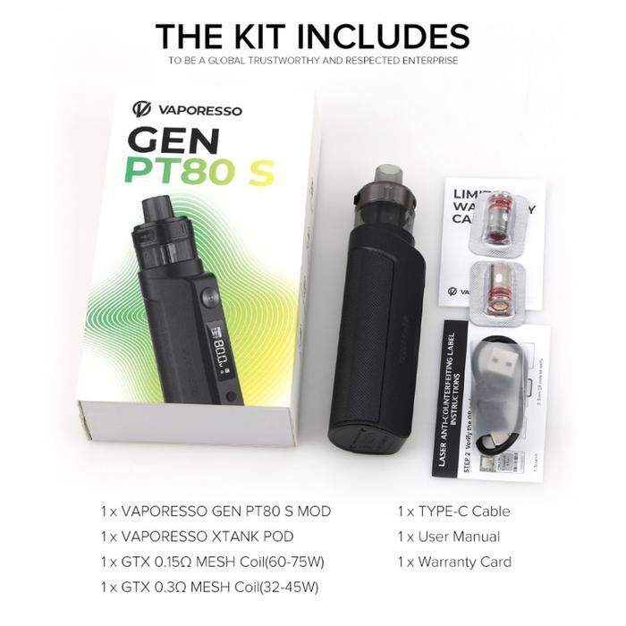 VAPORESSO GEN PT80 80W 18650 EXTERNAL BATTERY AUTHENTIC