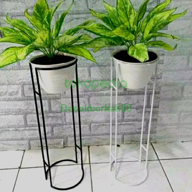 Tinggi 60Cm/Standing Pot Besi/Rak Bunga Besar/Pot Standing Bunga Original