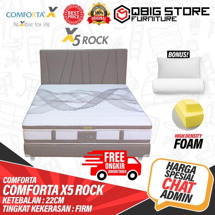 Springbed Comforta X X5 Rock Firm Full Set Spring Bed Kasur Matras