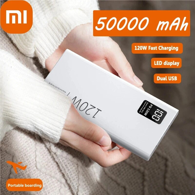 120W Super Fast Charging Power Bank 50000Mah Power Bank