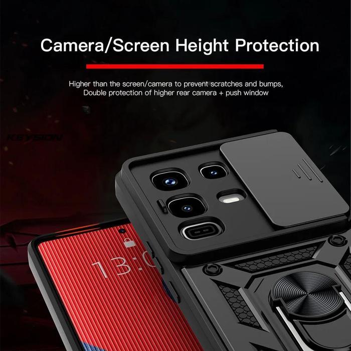 Promo Compatible For Case Infinix Note 50 50 Pro 50X 50 Pro Plus Military Case Armor Slide Ring Case
