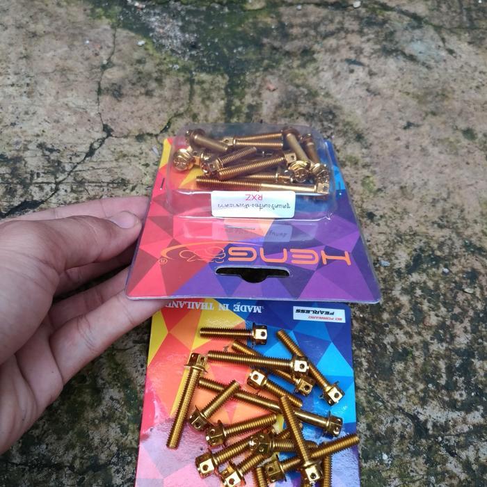 baut probolt gold flower bak/blok mesin rx king/rxz heng thailand