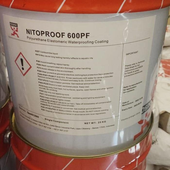 FOSROC NITOPROOF 600PF /PAIL 22KG BLACK