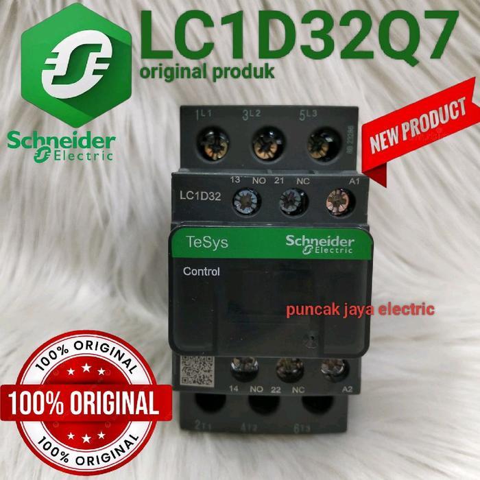 Kontaktor Contactor Schneider Lc1D32Q7Lc1D32 380Vac 50A 3Phasekontaktor Schneider Original Lc1D32