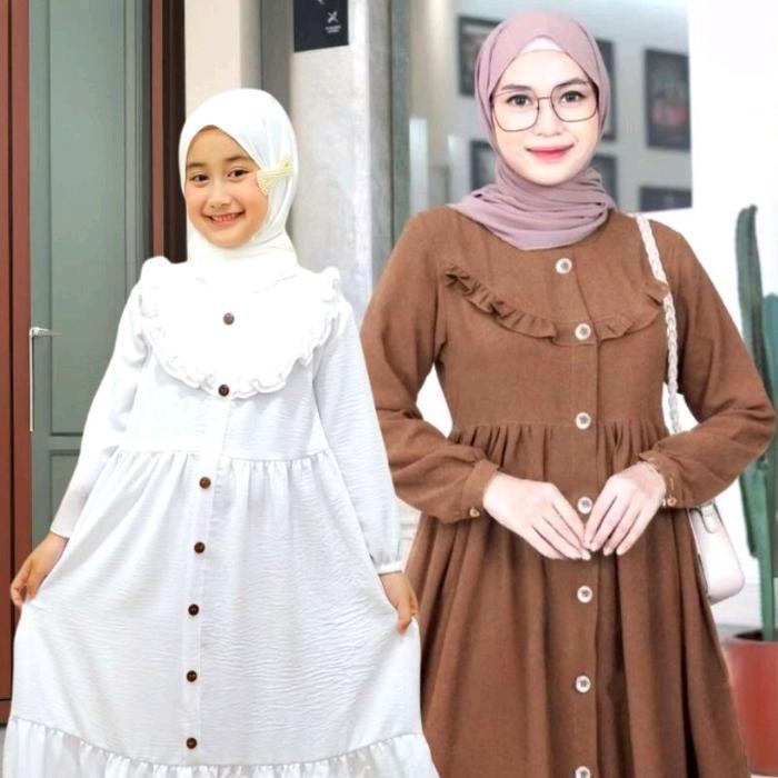 PROMO TERBARU TERMURAH GAMIS PEREMPUAN RAYON CRINKLE AIRFLOW 0-17 TAHUN & DEWASA RAGAM WARNA DRESS