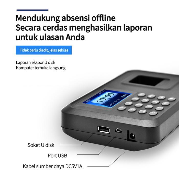 MESIN ABSENSI SIDIK JARI BAHASA INDONESIA - USB MESIN ABSENSI MESIN ABSENSI SIDIK JARI BIOMETRIK