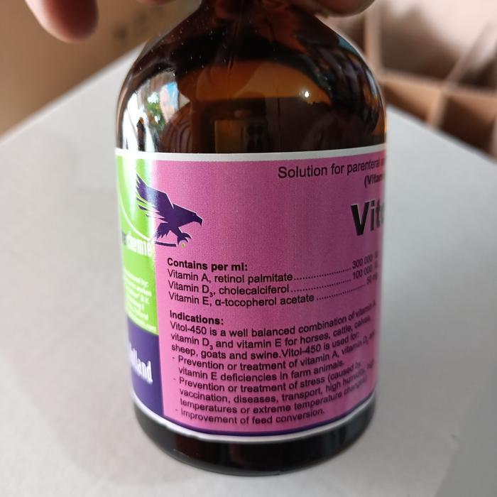 VITOL 450 100 ML VITAMIN TERNAK DOSIS TINGGI