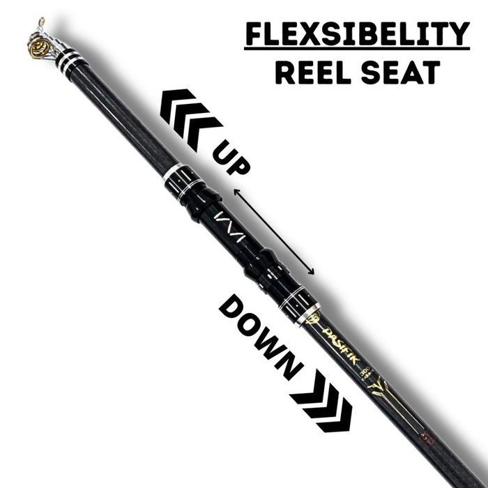 Joran Laut Portable Joran Pancing Untuk Laut Joran Laut Teleskopik Bahan High Carbon Ring Original