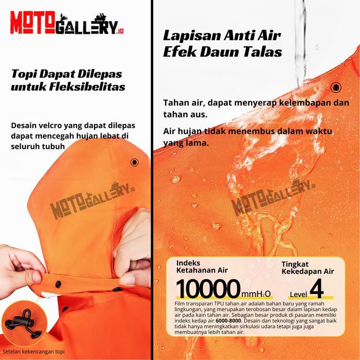 Sulaite Jas Hujan Motor Set Double Furing Waterproof 4 Musim Premium Jaket Poliester Lv4 0901