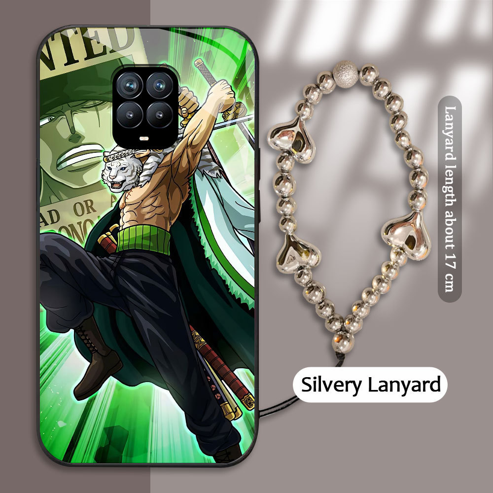 For Xiaomi RedMi Note 4 4x 7 8 9s 9 pro max Casing Handphone  Pola One Piece Zoro Glass kesing Phone