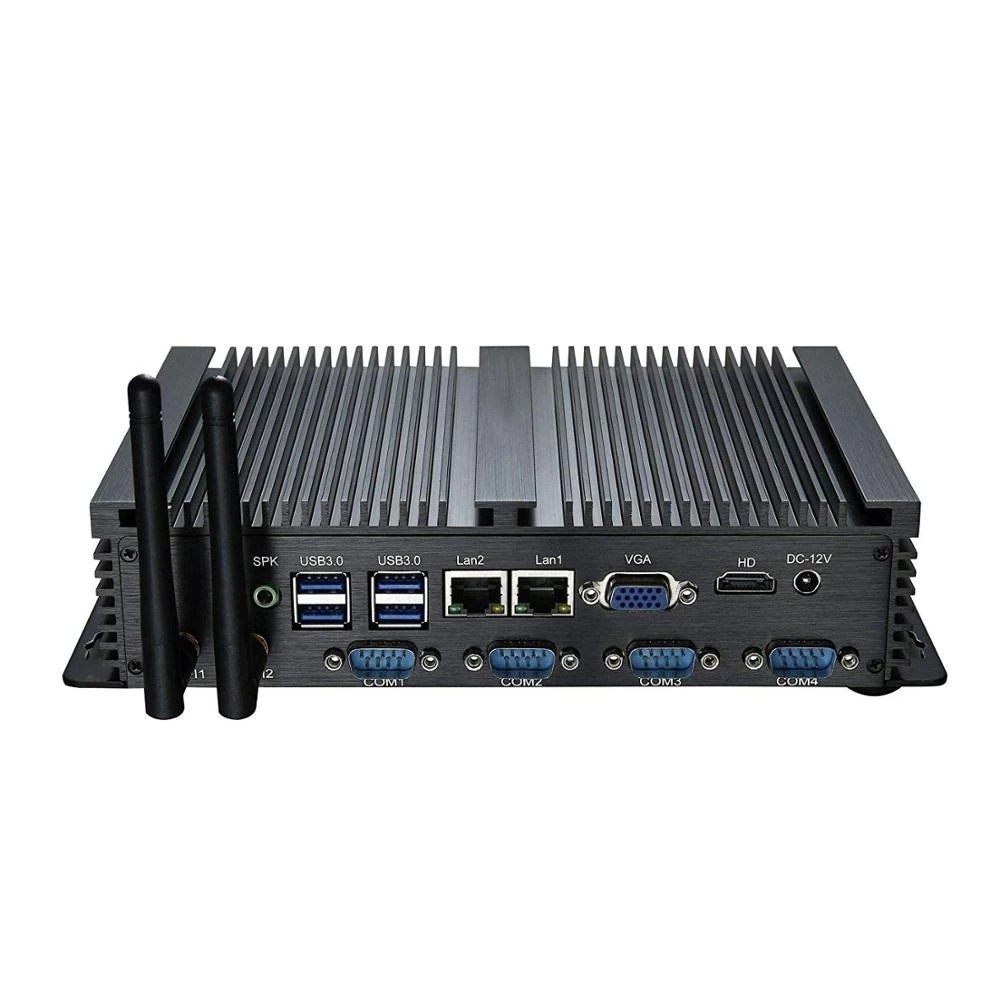 Barebone Fanless Industrial Mini Pc Windows Xp/7/8/10 Intel Core I5 3317U Desktop Htpc 2*Lans