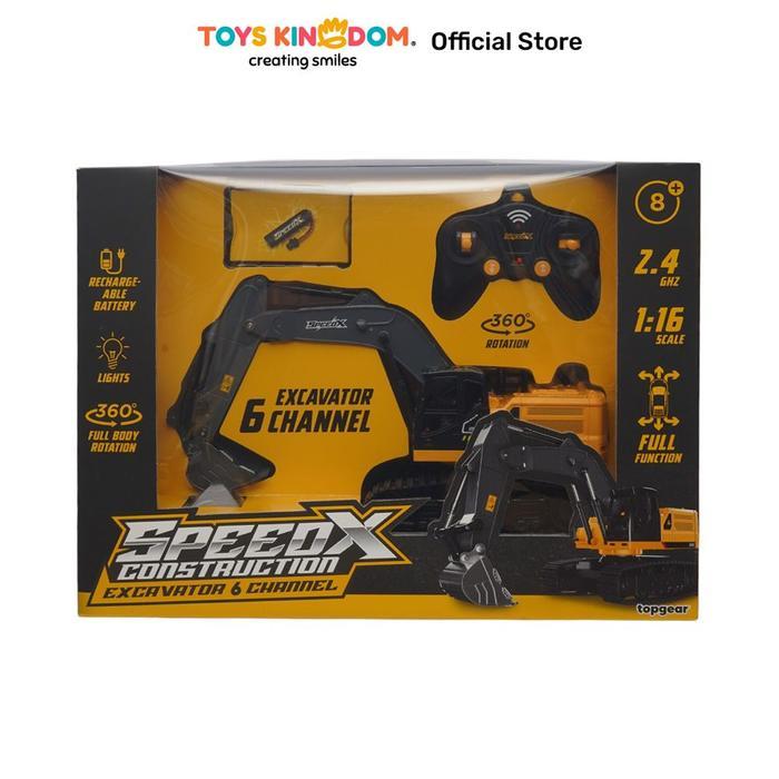 Toys Kingdom Top Gear Speedx Construction Excavator 6 Channel Remote Control 1:16 - Mix Miniatur