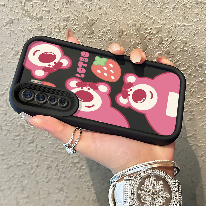 Casing Hp Untuk OPPO A91 OPPO F15 OPPO Reno 3 Case Beruang Lotso Stroberi Kesing Gaya seks Kasing  C