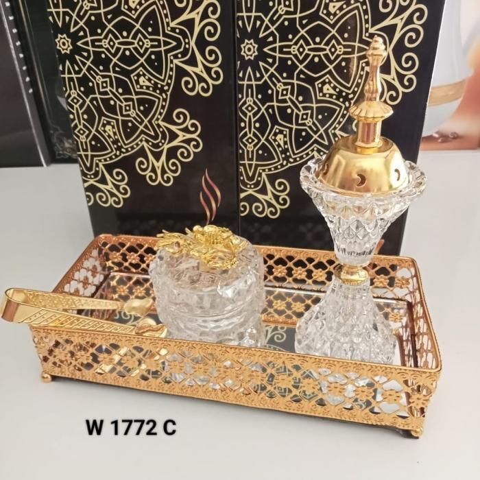 mabkhara set crystal/tempat dupa arab mewah kode 1360