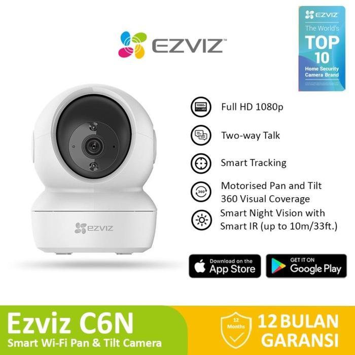 EZVIZ C6N 2MP SMART CCTV IP CAM CAMERA WIRELESS KAMERA WIFI 10P INDOOR GARANSI RESMI T