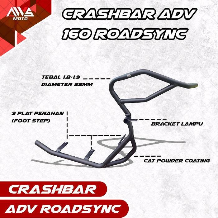 aws crashbar adv 160 roadsync motor pelindung body