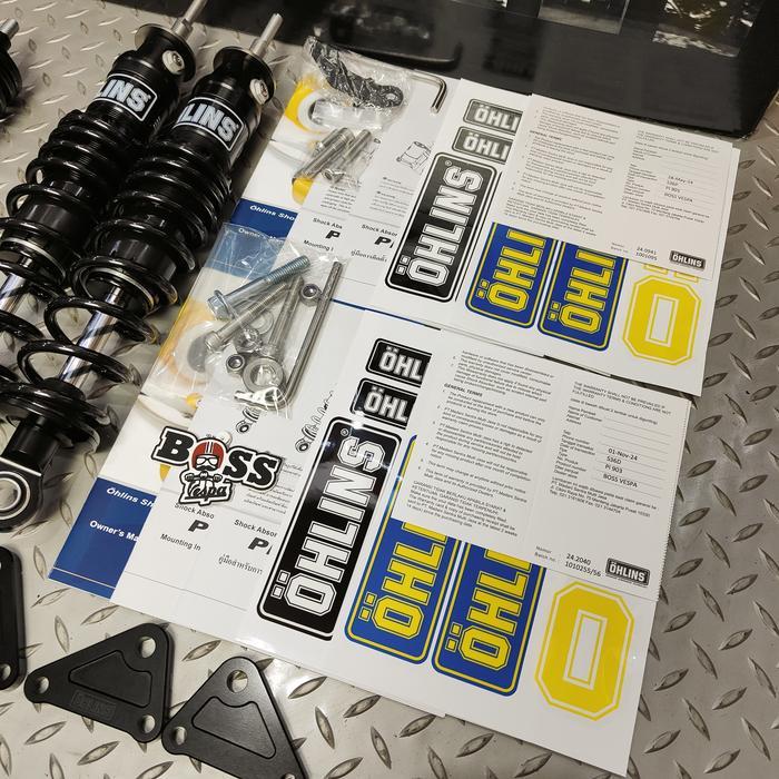 Shock Tabung Ohlins PI Black Series Front & Rear Vespa GT Series GTS Keyless
