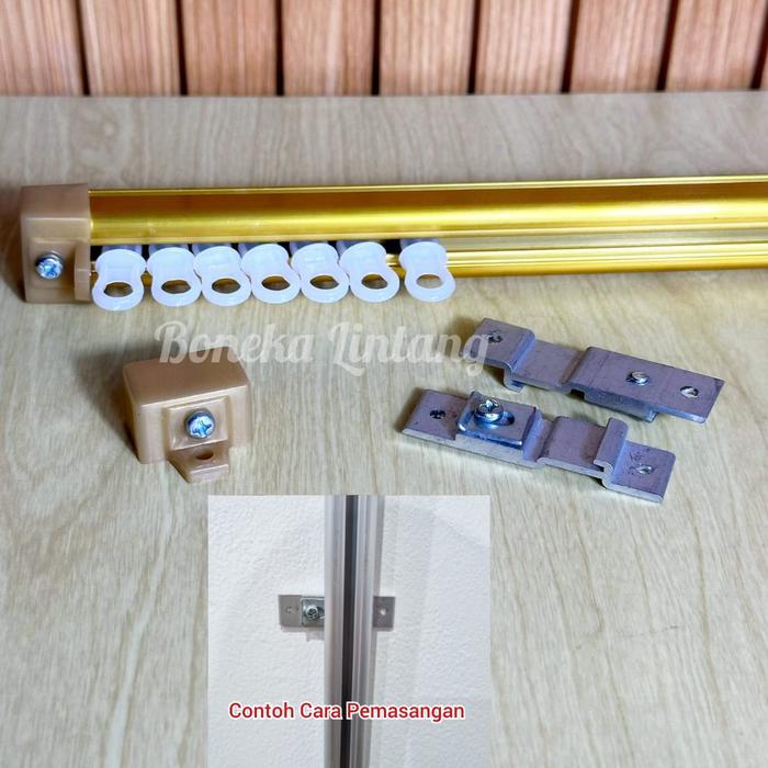 FMLY- Bl Rel Gorden Plafond - Rel Hordeng Plafon Atas - Batang Gorden Nempel Plafon - Rel