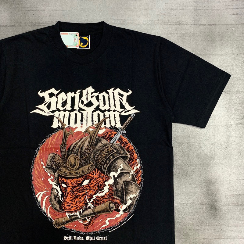 T-shirt Serigala Malam x Frogstone - Ronin Scrool Unisex (S-3XL)
