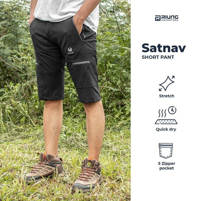 Eiger Aoki - Celana Pendek Gunung Outdoor Cargo Pria Satnav Original