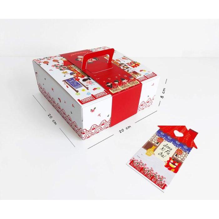 Box 4 Toples Kuker Imlek Konyen Dus Packaging Hampers Cny 20X20X8 Cm