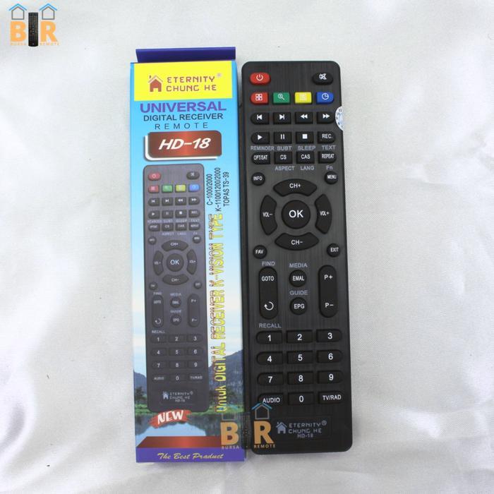 News Remot Remote digital receiver parabola MULTI KVISION HD-18 ecer grosir