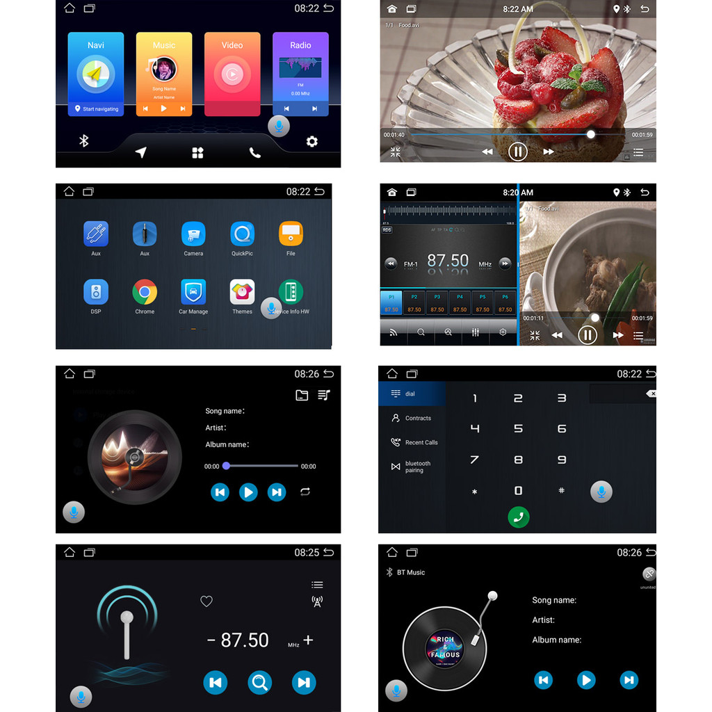 2 Din Car Android 7 9 10 Inch Car Radio Multimedia Video Player 2Din