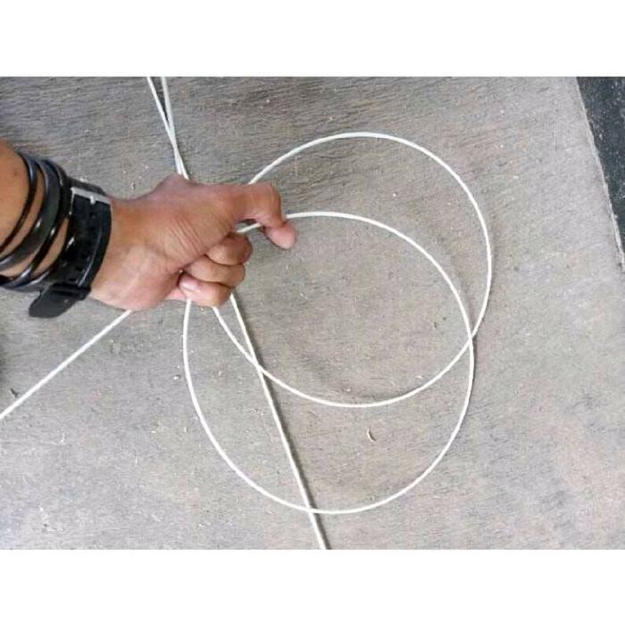 FIBER PANCING MANCING IKAN BAHAN JORAN PANJANG 200CM DIAMETER 2,5MM PUTIH